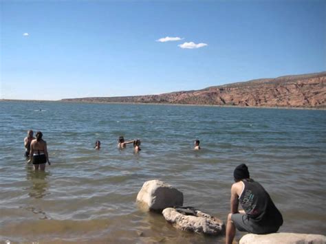 Is it safe to swim in Utah Lake, or should we just stick to floating on marshmallows?